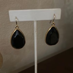 Kate Spade black/gold Pebbles Statement Earrings Like new.